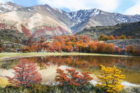 Foto de Temporada de otoño en las montañas Patagonia, América del Sur, Argentina - Imagen libre de derechos