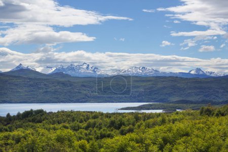 Beautiful mountain landscapes along Carretera Austral, Patagonia, South Chile