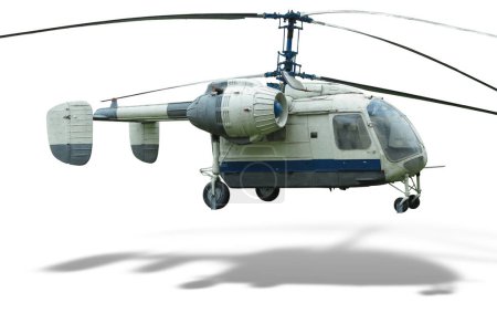 Russian and soviet helicopter KA-26 isolated over white background