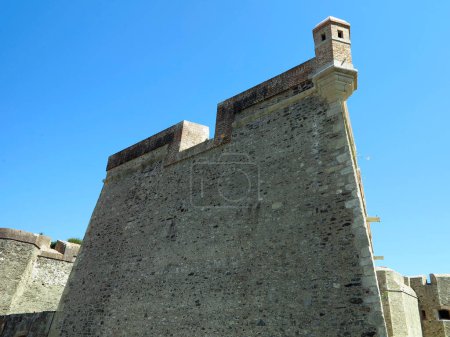 Old medieval defensive walls and towers of the fortress castle in South Europe