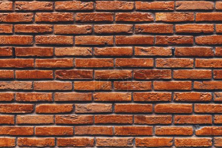 Téléchargez les photos : Rustic brown rough brick wall surface pattern as texture. Scandinavian architecture style background. - en image libre de droit