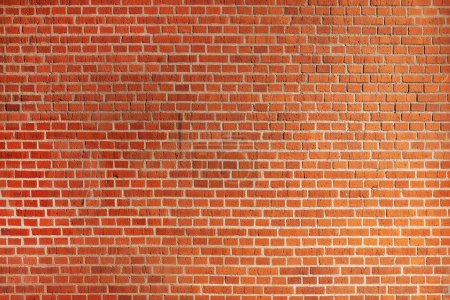 Photo for Large orange exterior brick wall pattern as urban background, rough surface texture - Royalty Free Image