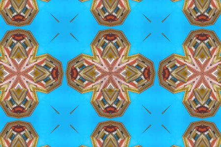 Photo for Abstract kaleidoscopic pattern background, computer generated graphic - Royalty Free Image
