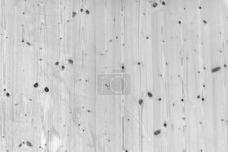 Photo for Black and white image of pinewood board surface, top view - Royalty Free Image