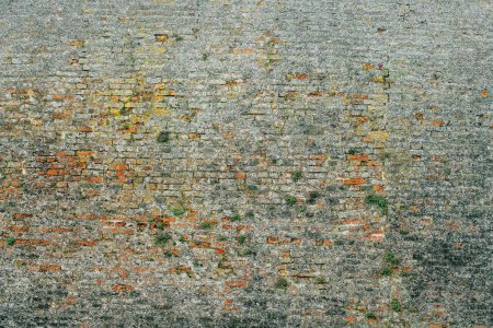 Photo for Background of an old worn large brick wall texture, graphic design element - Royalty Free Image