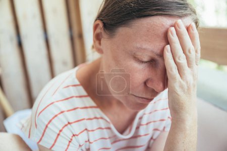 Photo for Sad disappointed woman in regret, selective focus - Royalty Free Image