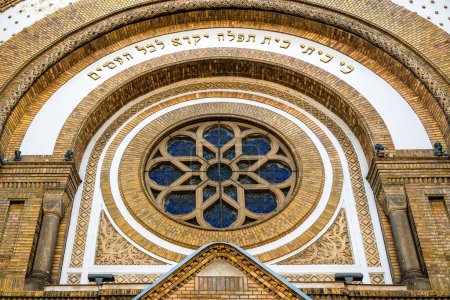 Photo for Novi Sad Synagogue, cultural monument of exceptional importance and heritage of Serbia. Built by Jewish community between 1905 and 1909. - Royalty Free Image