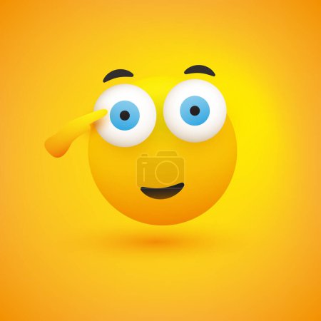 Illustration for Saluting Face - Happy Emoji Icon Design - Yellow Face with Right Hand Saluting - Sign of Respect - Illustration in Editable Vector Format - Royalty Free Image