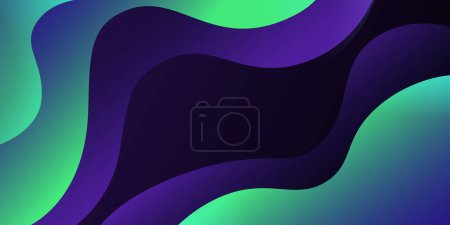 Illustration for Abstract Colorful Minimal Liquid Round Curving Geometric Pattern Background - Template, Fluid Modern Gradient Shapes Composition, Futuristic Poster or Landing Page Layout Design - Vector Illustration - Royalty Free Image