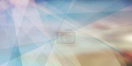 Illustration for Brown and Light Blue Modern Style Triangle Shaped Translucent Overlaying Planes,Geometric Shapes Pattern, Broken Glass Effect, Abstract Futuristic Wide Scale Vector Background, Texture Design Template - Royalty Free Image