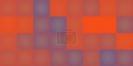 Téléchargez les illustrations : Motif abstrait de surface de mosaïque colorée avec des carrés aléatoires bleus et rouges - Texture géométrique de la mosaïque - Conception de fond vectoriel - en licence libre de droit