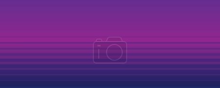 Ilustración de Patrón de rayas minimalista abstracto azul oscuro y púrpura, líneas horizontales con espacio de copia, espacio, lugar para su texto - Plantilla de diseño de fondo vectorial - Imagen libre de derechos