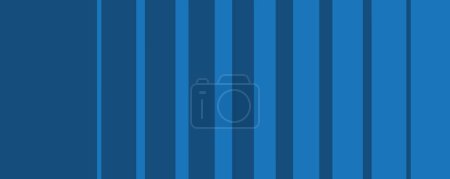 Illustration for Abstract Dark Blue Striped Pattern, Vertical Lines with Copyspace, Room, Place for Your Text - Minimalist Vector Background Template - Royalty Free Image