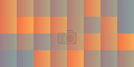 Téléchargez les illustrations : Motif de surface pixellisé coloré abstrait avec des carrés aléatoires bleus et orange - Texture géométrique de la mosaïque - Conception de fond vectoriel - en licence libre de droit