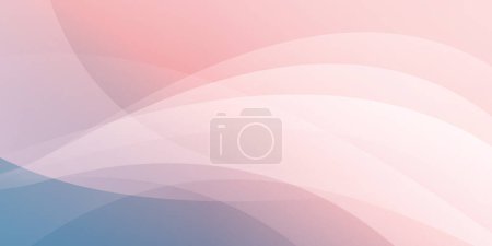 Ilustración de Textura de degradado abstracto futurista púrpura, rosa y azul - Patrón de líneas onduladas transparentes - Plantilla de diseño creativo de fondo de gran escala - Ilustración en formato vectorial libremente editable - Imagen libre de derechos