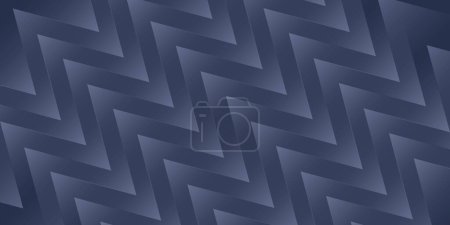 Illustration for Abstract Blue Wavy Triangles Pattern - Texture with Copyspace, Vector Design on Dark Background - Royalty Free Image