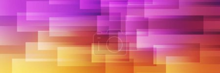 Foto de Patrón de formas de gradiente geométrico superpuesto en capas abstractas con varios rectángulos de tamaño aleatorio coloreados en tonos de amarillo, marrón y púrpura: superposiciones geométricas Textura Vector Diseño de fondo - Imagen libre de derechos
