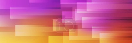 Téléchargez les illustrations : Modèle de formes géométriques superposées superposées en couches abstraites avec divers rectangles aléatoires colorés dans les nuances de jaune, de brun et de violet - Conception de fond vectoriel de texture de superpositions géométriques - en licence libre de droit