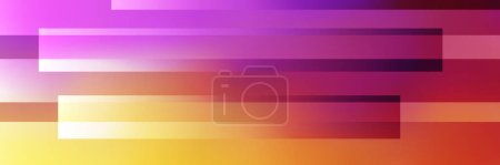 Foto de Patrón de formas de gradiente geométrico superpuesto en capas abstractas con varios rectángulos de tamaño aleatorio coloreados en tonos de amarillo, marrón y púrpura: superposiciones geométricas Textura Vector Diseño de fondo - Imagen libre de derechos
