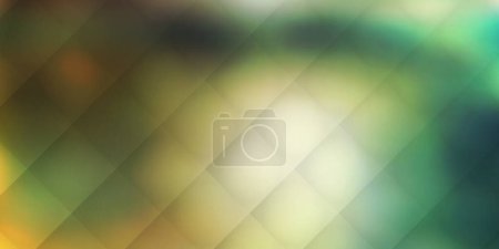 Foto de Azulejos de cuadrados translúcidos más allá de una textura degradada coloreada en tonos de verde, dorado y marrón - Patrón de mosaico geométrico, Glossy Grid on Blurred Abstract Background - Plantilla de diseño vectorial - Imagen libre de derechos