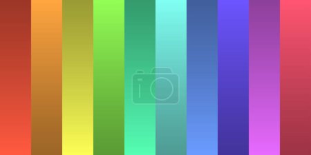 Foto de Azulejos verticales de rectángulos multicolores brillantes translúcidos - Patrón de mosaico geométrico en fondo de degradado abstracto borroso - Plantilla de diseño vectorial - Imagen libre de derechos