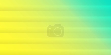 Foto de Rayas horizontales de líneas gruesas brillantes translúcidas coloreadas en tonos de amarillo y turquesa - Patrón geométrico, fondo de degradado abstracto brillante borroso - Plantilla de diseño vectorial - Imagen libre de derechos