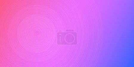 Foto de Fondo geométrico 3D mínimo rosa, púrpura y azul con círculos concéntricos, plantilla multipropósito, composición de formas redondas, póster, encabezado o diseño de página de aterrizaje - Ilustración vectorial - Imagen libre de derechos