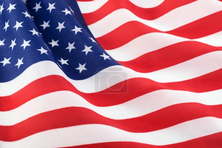 Flagge der Vereinigten Staaten weht im Wind