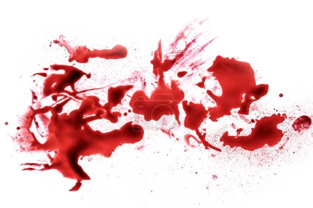 Photo for Red bloody marks on white background - Royalty Free Image