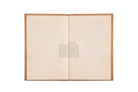 Téléchargez les photos : Ouvrir vieux livre avec des pages blanches isolées sur fond blanc avec chemin de coupure - en image libre de droit
