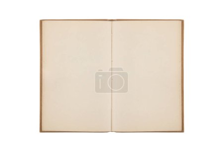Photo for Open old book with blank pages isolated on white background with clipping path - Royalty Free Image