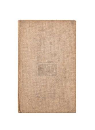 Téléchargez les photos : Vieille couverture de livre isolé sur fond blanc avec chemin de coupe - en image libre de droit