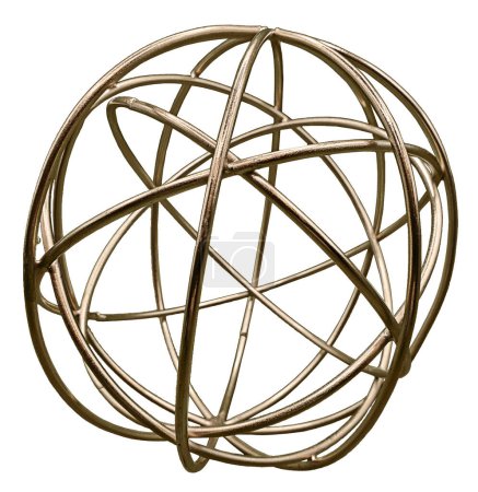 Photo for Metal sphere made by a set of circles intertwined - Royalty Free Image