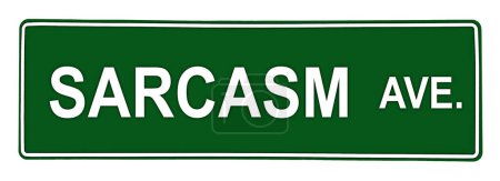 Téléchargez les photos : Sarcasm Avenue Street Sign - en image libre de droit