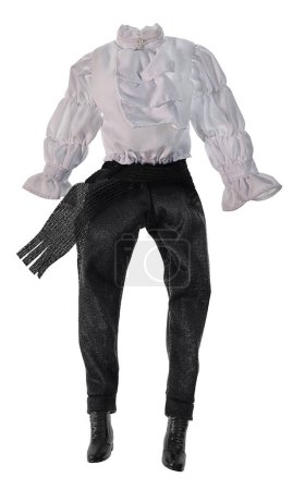 Photo for A pirate outfit with ruffled shirt, cummerbund, and boots - Royalty Free Image