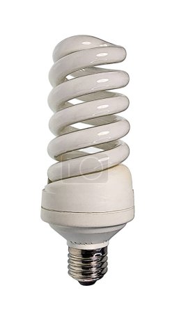 Une nouvelle ampoule en verre spirale de style utilisé pour éclairer une pièce