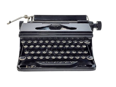 Oldtimer-Schreibmaschine aus Metall zum Abtippen von Dokumenten