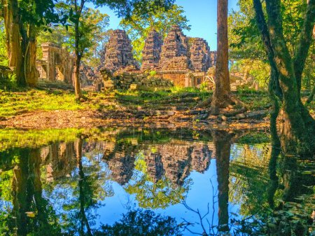 Téléchargez les photos : Temple Banteay Kdei à Angkor Thom le jour, Siem Reap, Cambodge - en image libre de droit