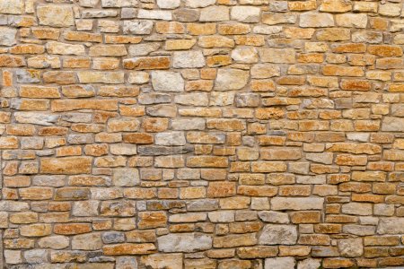 Photo for Old beige stone wall background - Royalty Free Image