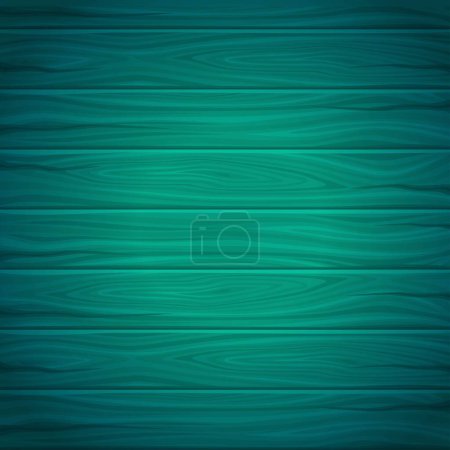 Wooden background template, with a green tint, for vector image design. The illustration is easy to edit.