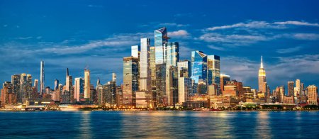 Photo for Midtown Manhattan and Hudson Yards skyscrapers panorama at dusk, New York - Royalty Free Image
