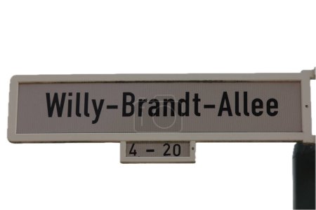 Panneau de rue de la Willy- Brandt-Allee à Bonn, Allemagne