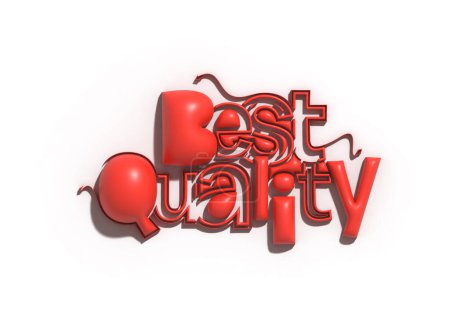 Photo for 3D Best Quality Lettering Typographical 3d illustration design. - Royalty Free Image