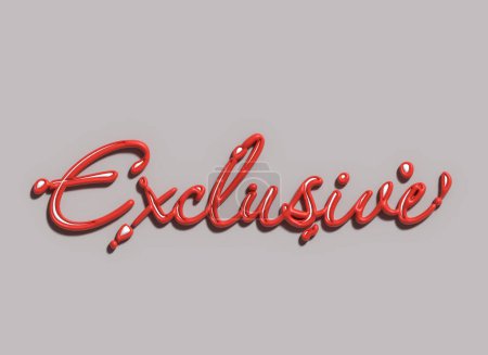 Photo for 3D Exclusive Lettering Typographical 3d illustration design. - Royalty Free Image