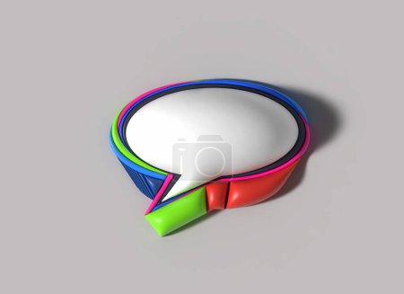 Photo for Messenger Window Icon 3d illustration Design. - Royalty Free Image