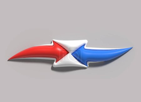 Téléchargez les photos : Croissance flèche Web icône logo 3d illustration design. - en image libre de droit