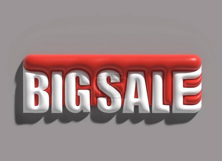 Photo for 3D Big Sale Lettering Typographical 3d illustration design. - Royalty Free Image