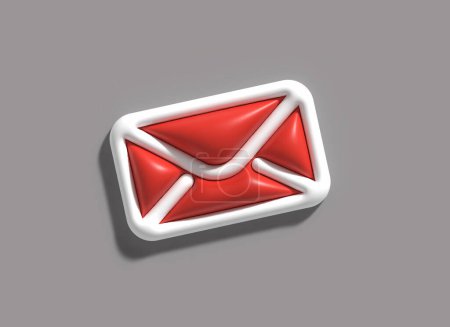 Photo for 3D Email Icon 3d illustration Design. - Royalty Free Image