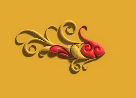 Téléchargez les photos : Logo poisson Illustration 3D Design. - en image libre de droit