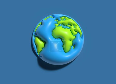 Photo for Earth Day or Environment Day Logo 3d illustration Design. - Royalty Free Image